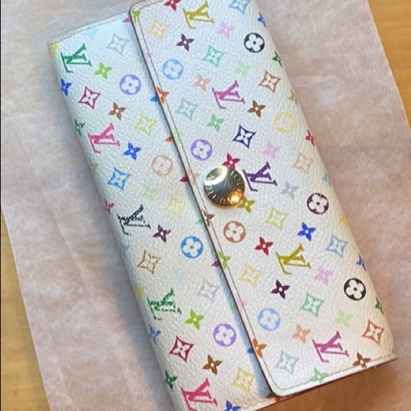 LV long wallet multicolor white - authentic - Picture 3 of 8